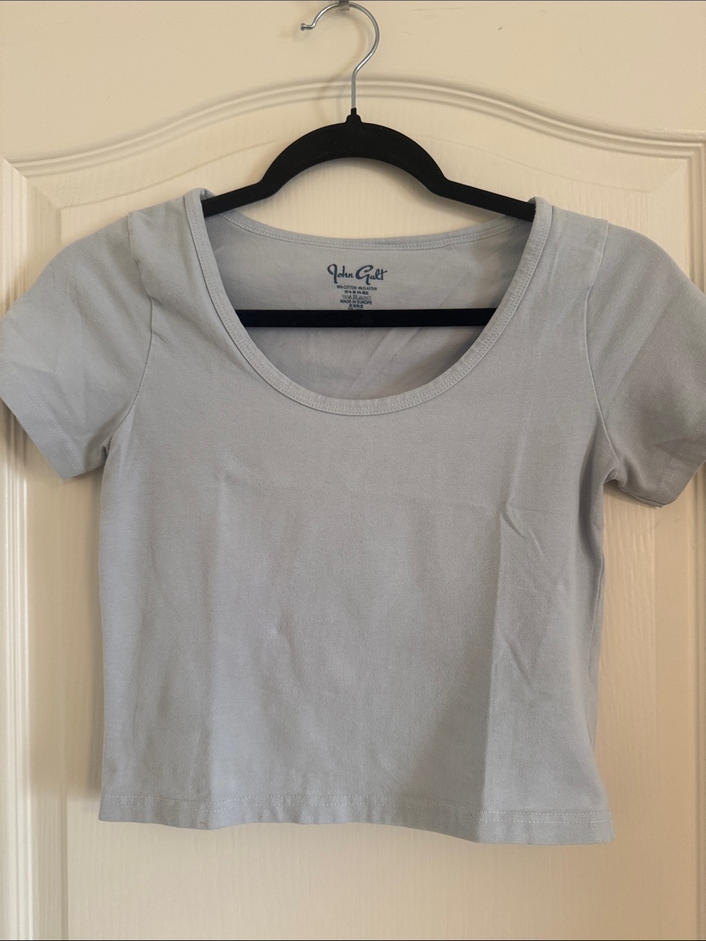 Brandy Melville Light blue Scoop Neck Crop Top OS